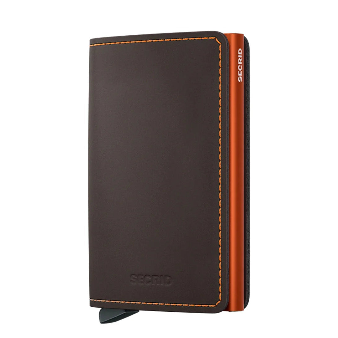 SECRID Slimwallet Matte Truffle & Orange SC4833 - B & S Lyncris Jewellers