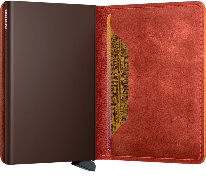 SECRID Slimwallet Vintage Orange RFID Wallet SC4772