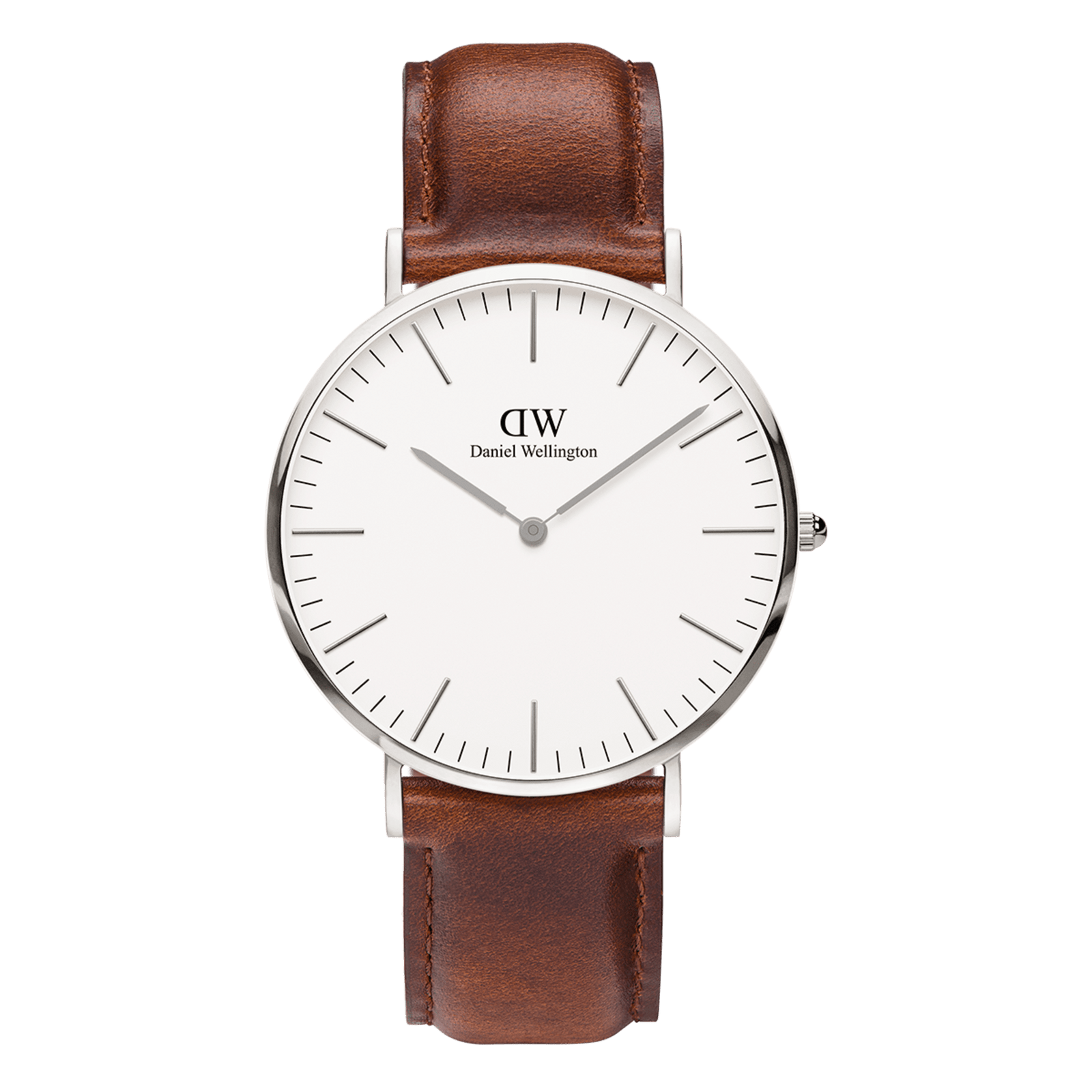 Daniel Wellington Classic 40 St Mawes Silver & White Watch - B & S Lyncris Jewellers
