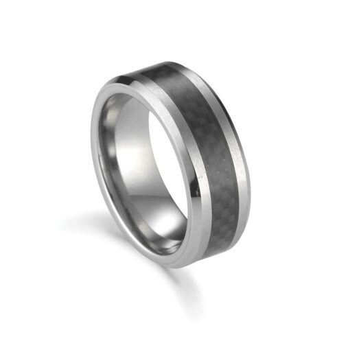 BLAZE Men's Tungsten Carbon Fibre Ring