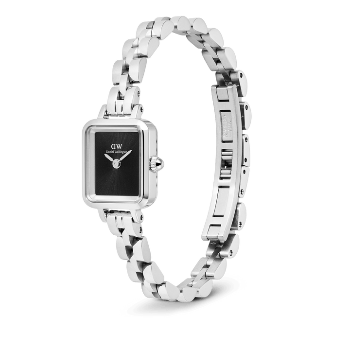 Daniel Wellington Quadro Mini Arch 3-link Onyx Sunray Silver