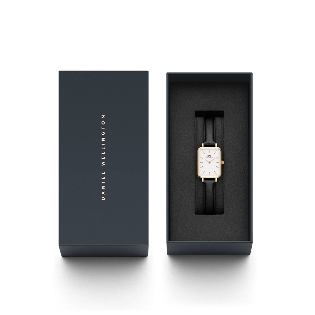 Daniel Wellington Quadro 20X26 Pressed Sheffield Gold & White Watch