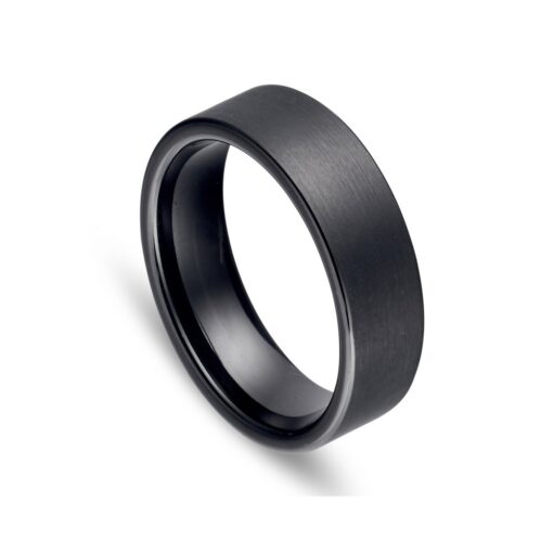 BLAZE Men's Tungsten Black Brushed IP Infinity Ring