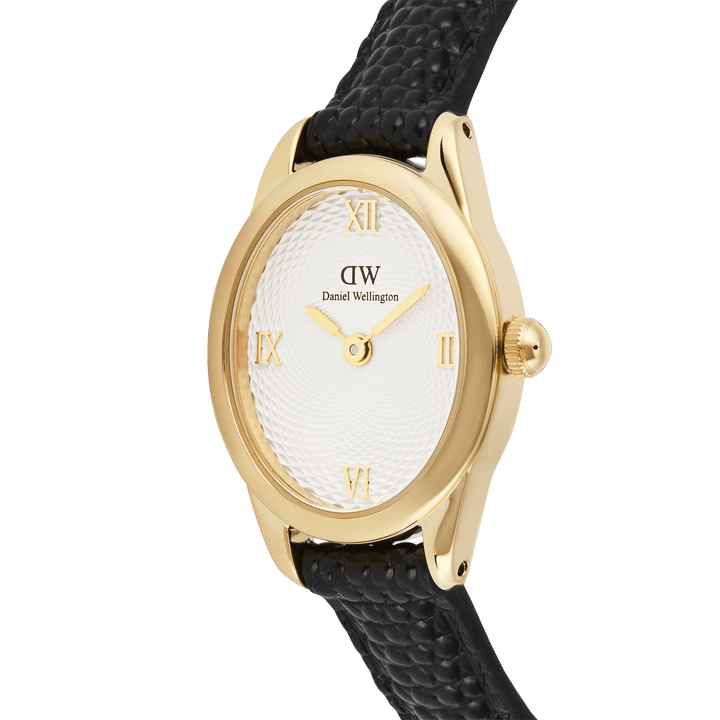 Daniel Wellington Ophelia Mini Black Lizard White Guilloché Gold