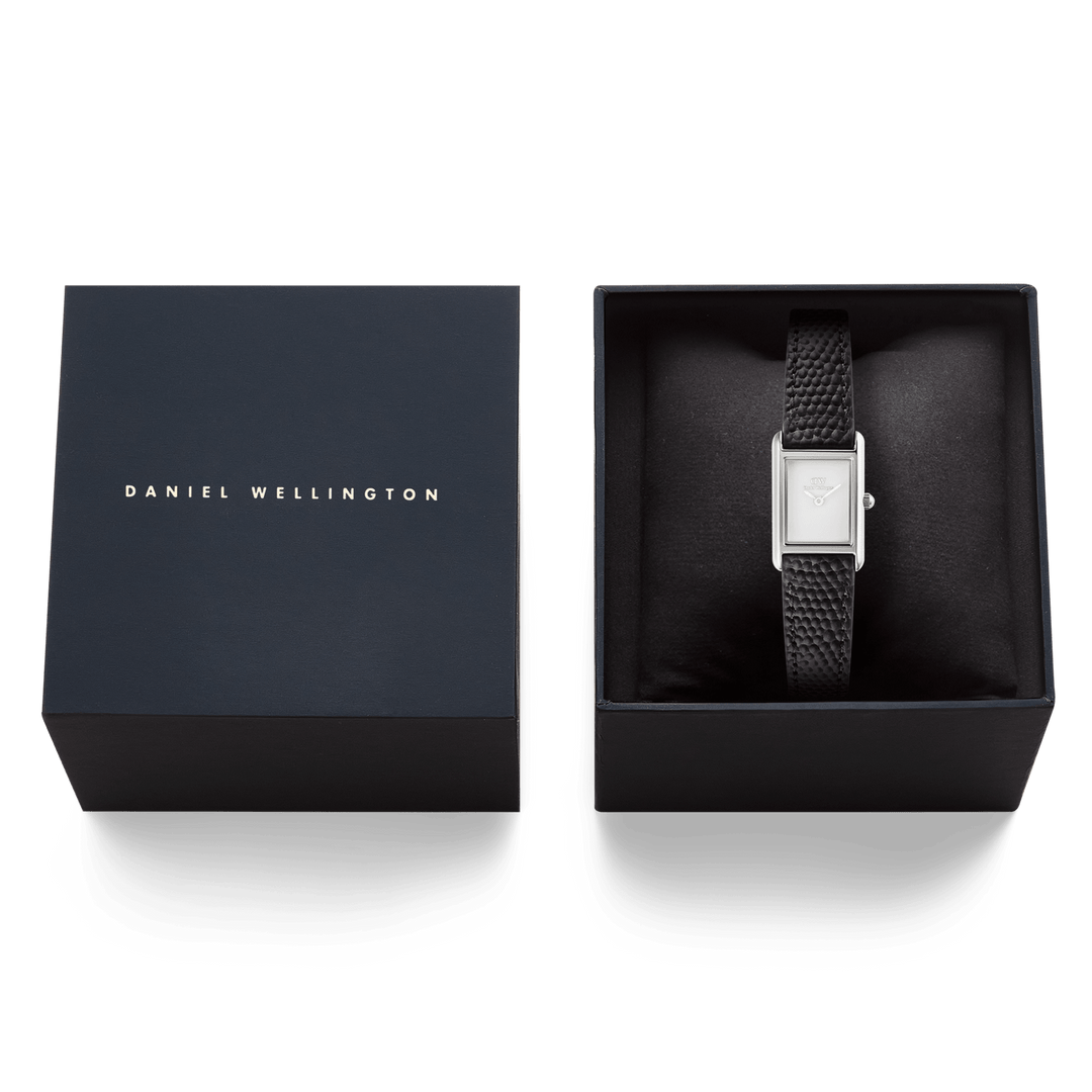Daniel Wellington Bound Mini Black Lizard Silver