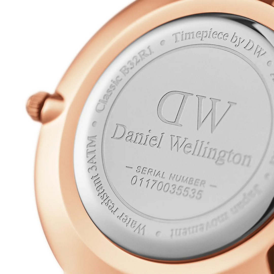 Daniel Wellington Petite 28 Ashfield Rose Gold & Black Watch