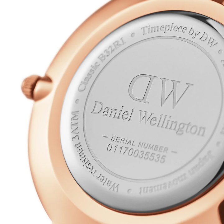 Daniel Wellington Petite 28 Ashfield Rose Gold & Black Watch
