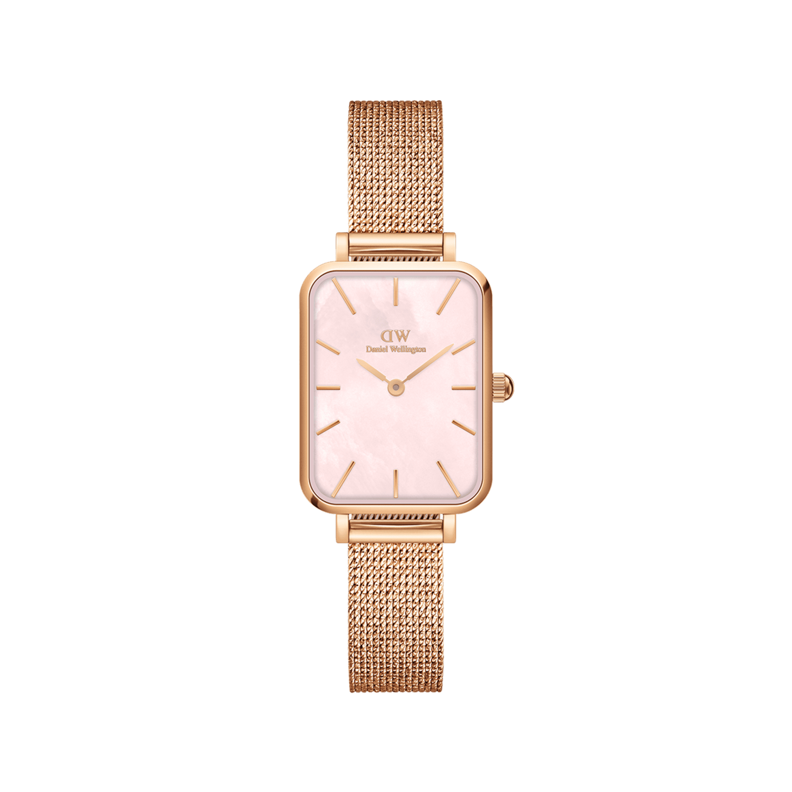 Daniel Wellington Quadro 20X26 Pressed Melrose Rose Gold Mother of Pearl Watch - B & S Lyncris Jewellers