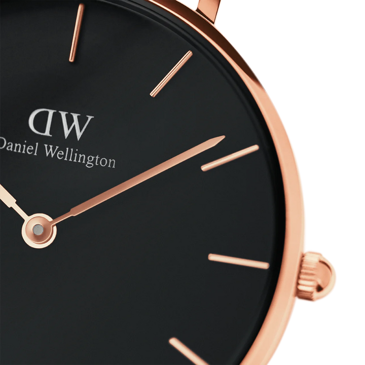Daniel Wellington Petite 28 Ashfield Rose Gold & Black Watch