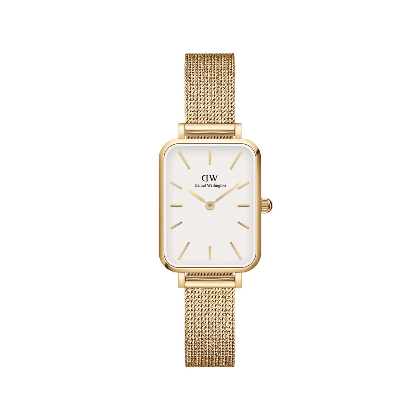 Daniel Wellington Quadro 20X26 Pressed Evergold Gold & White Watch - B & S Lyncris Jewellers