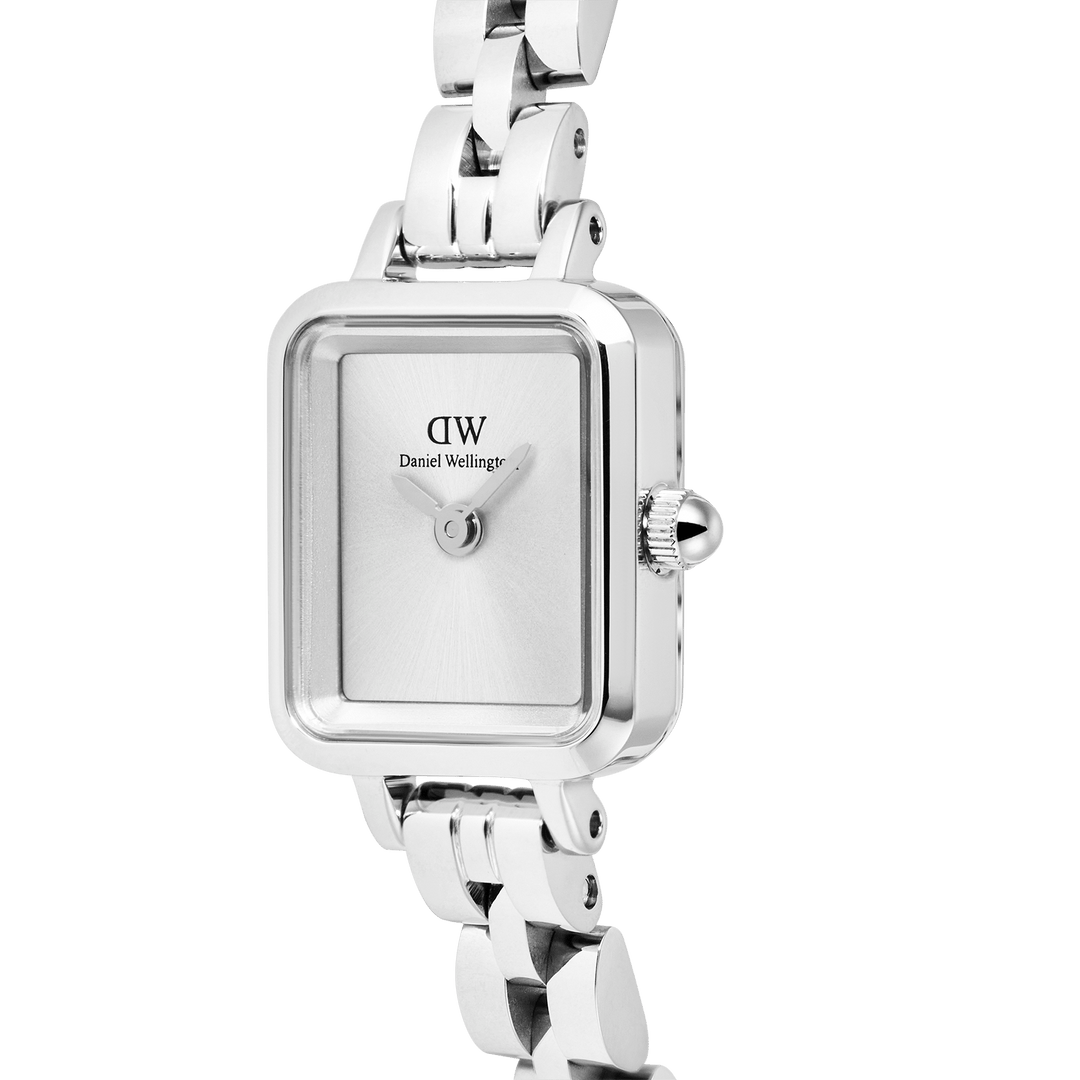 Daniel Wellington Quadro Mini Arch 3-link White Sunray Silver