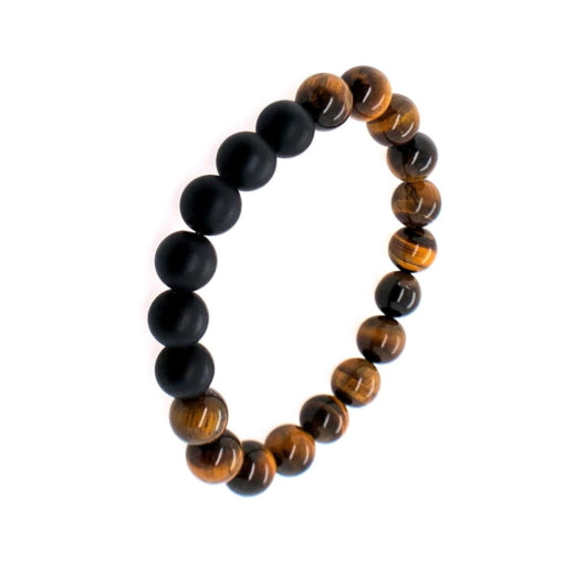 BLAZE Beaded Tiger's Eye & Agate Bracelet