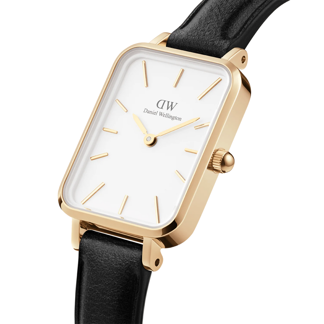 Daniel Wellington Quadro 20X26 Pressed Sheffield Gold & White Watch