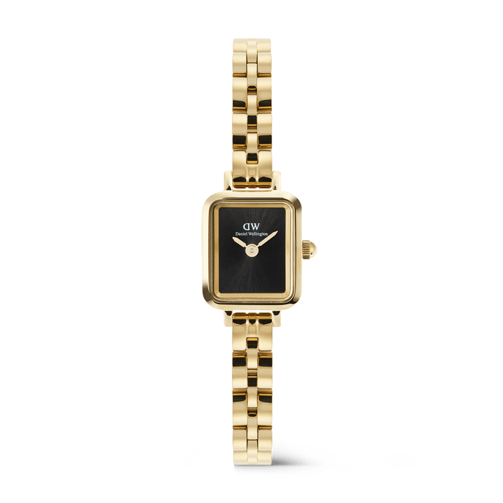 Daniel Wellington Quadro Mini Arch 3-link Onyx Sunray Gold