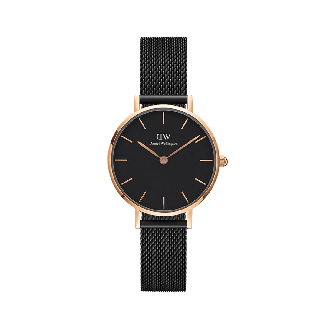 Daniel Wellington Petite 28 Ashfield Rose Gold & Black Watch