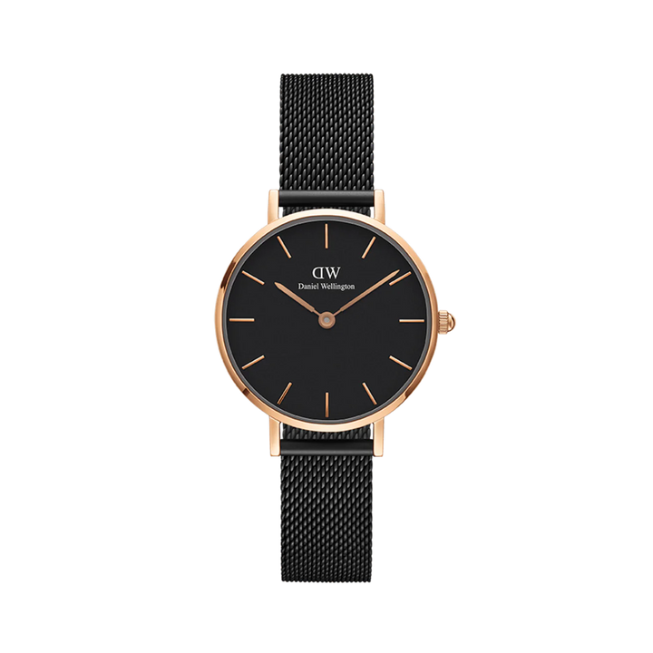 Daniel Wellington Petite 28 Ashfield Rose Gold & Black Watch