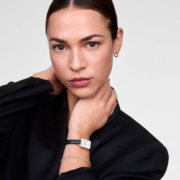 Daniel Wellington Quadro Roman Numerals Date Sheffield Gold