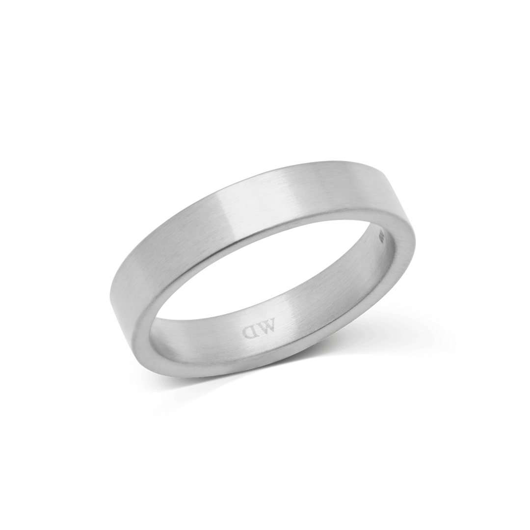 Daniel Wellington Line Ring Brushed Silver 4.5mm - B &amp; S Lyncris Jewellers