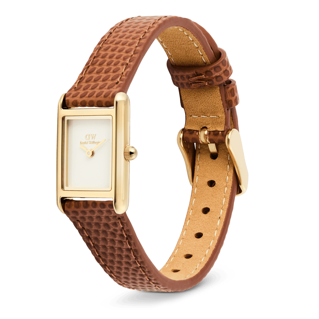 Daniel Wellington Bound Mini Light Brown Lizard Gold