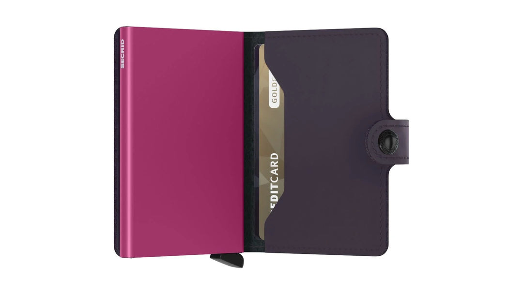 SECRID Miniwallet Matte Dark Purple & Fuchsia SC4550