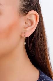 Ania Haie Gold Sparkle Drop Pendant Hoop Earrings