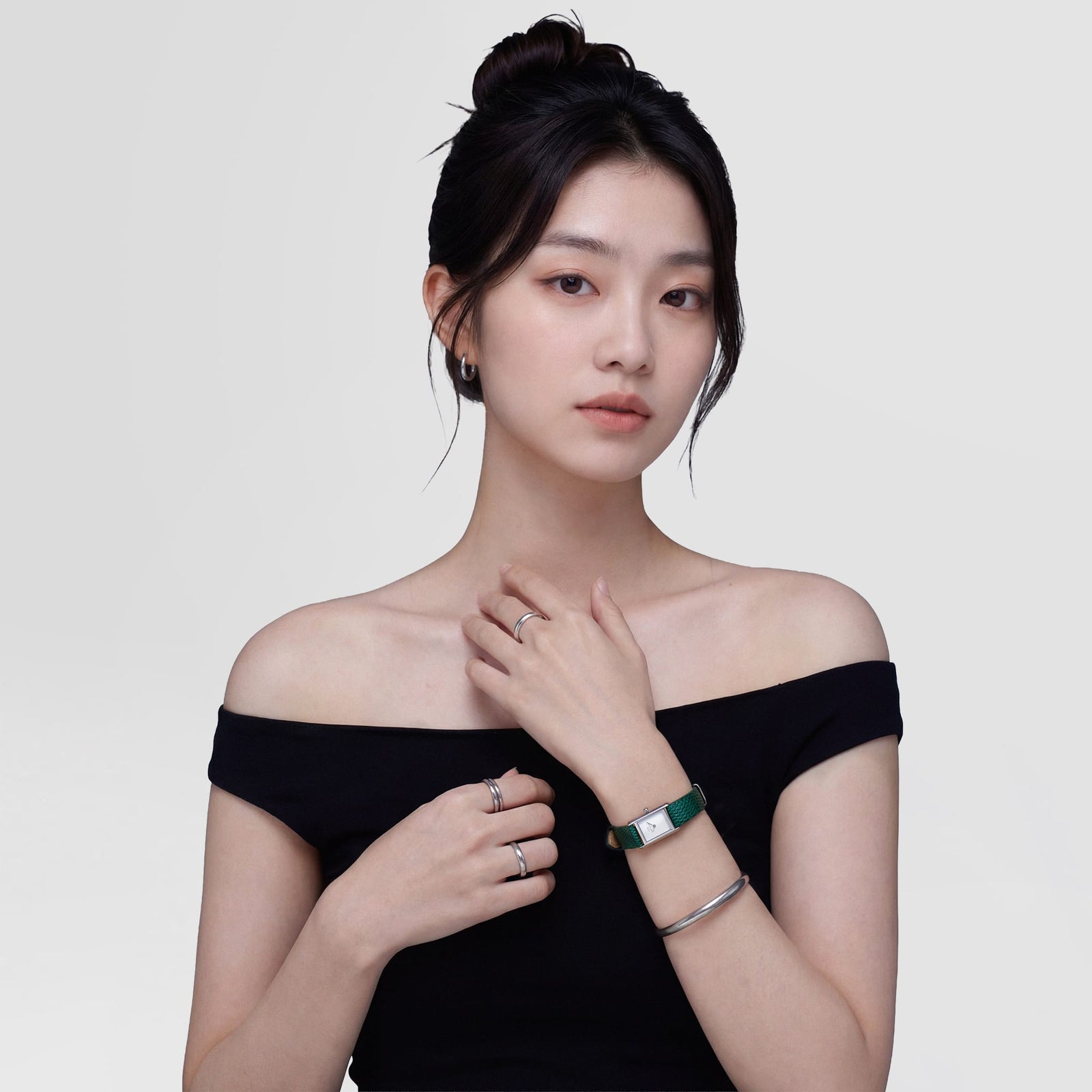 Daniel Wellington Bound Mini Green Lizard Silver - B & S Lyncris Jewellers