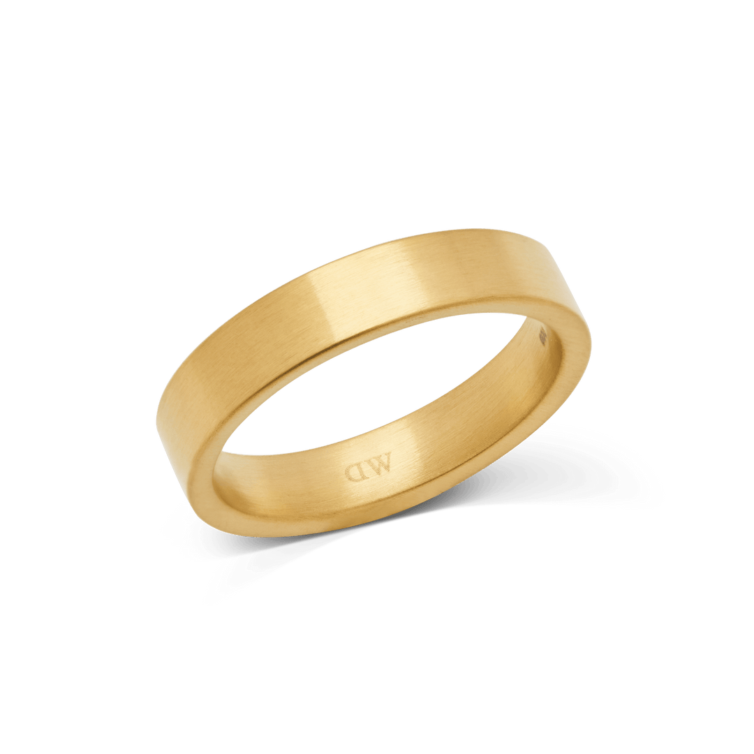 Daniel Wellington Line Ring Brushed Gold 4.5mm - B &amp; S Lyncris Jewellers