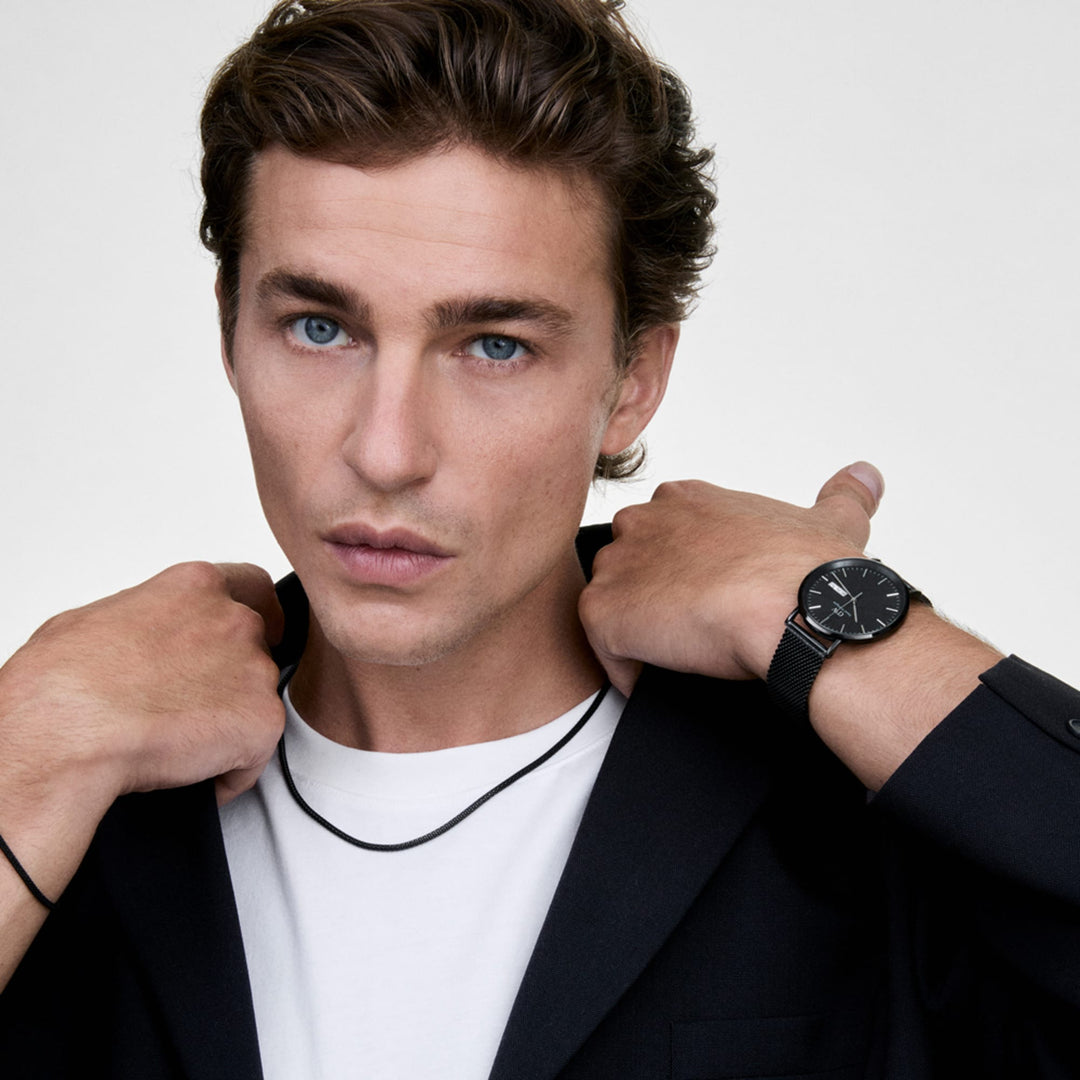 Daniel Wellington Tide Mesh Necklace Black 2.8