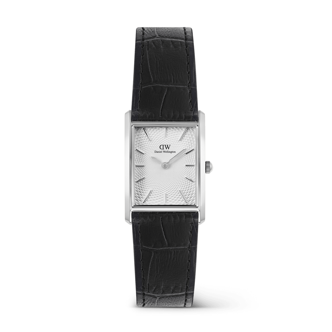 Daniel Wellington Bound Black Crocodile Guilloch Silver