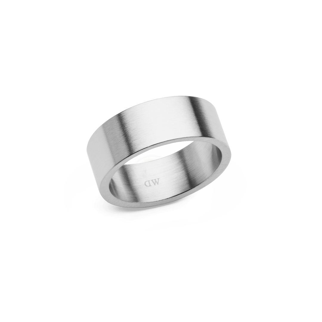Daniel Wellington Line Ring Brushed Silver 8mm - B &amp; S Lyncris Jewellers