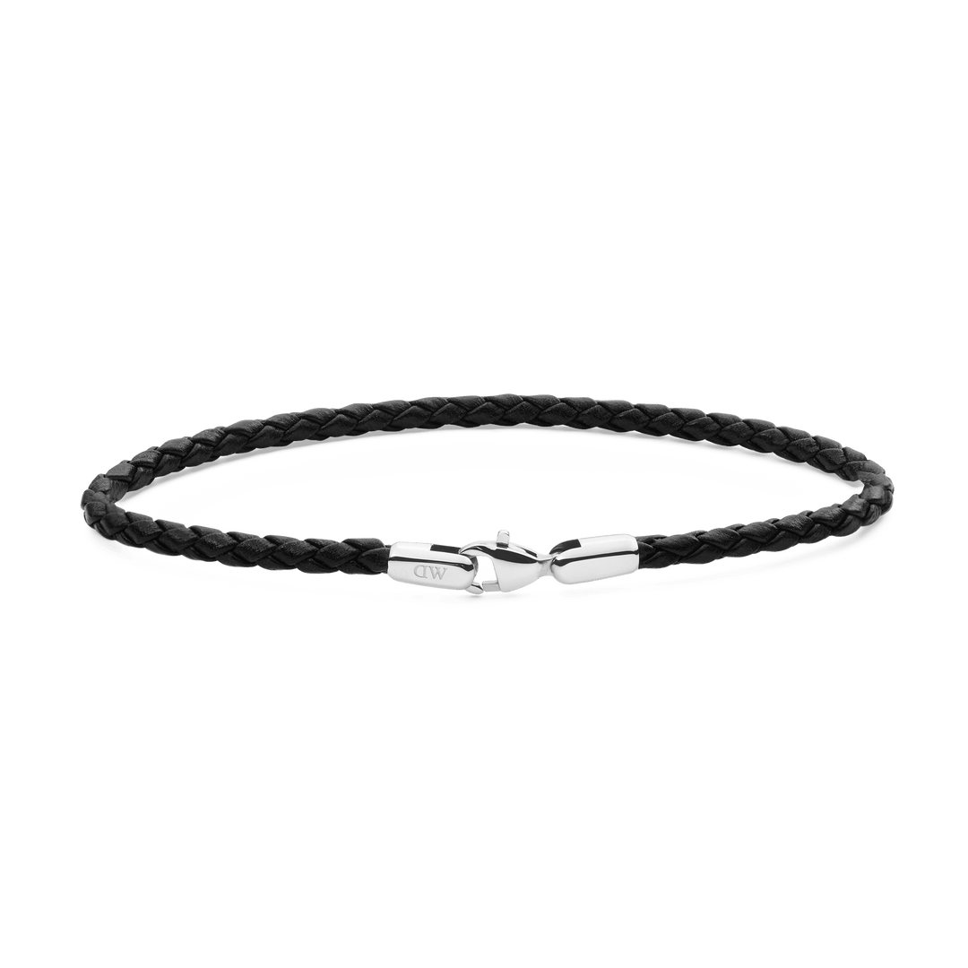 Daniel Wellington Daniel Braided Leather Bracelet Sheffield 2.8 Silver