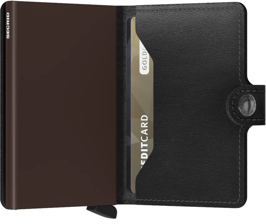 SECRID Miniwallet Original Black Brown Leather RFID SC4512