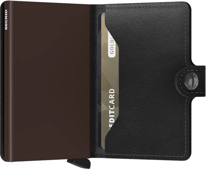 SECRID Miniwallet Original Black Brown Leather RFID SC4512