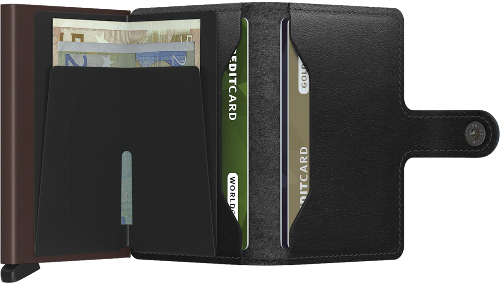 SECRID Miniwallet Original Black Brown Leather RFID SC4512