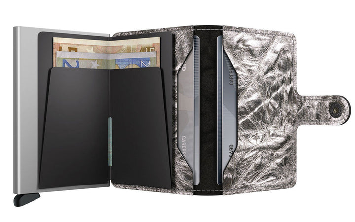 SECRID Miniwallet Crunch Silver Leather SC0522