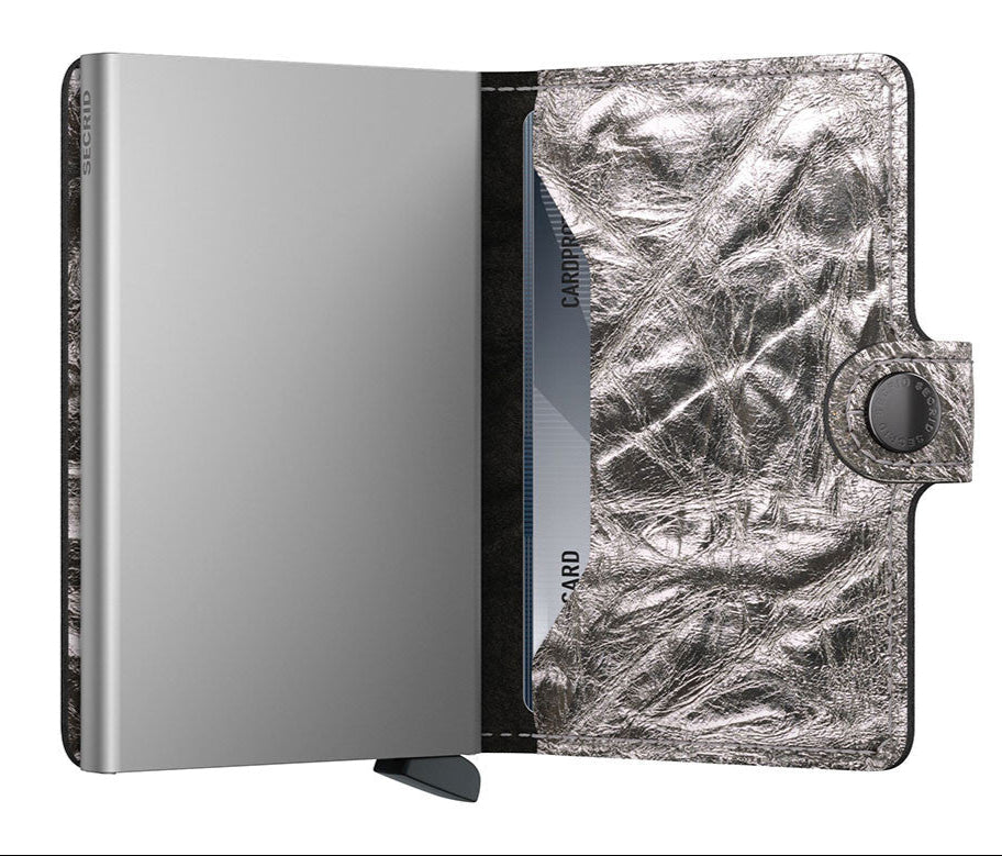 SECRID Miniwallet Crunch Silver Leather SC0522