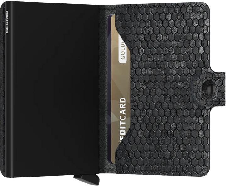 SECRID Miniwallet Hexagon Black RFID Wallet SC4260