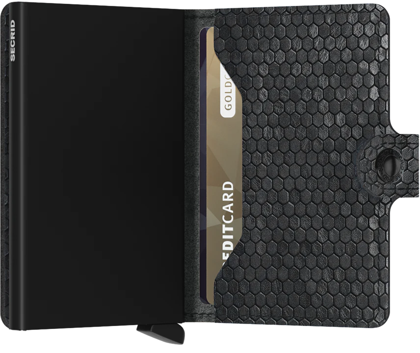 SECRID Miniwallet Hexagon Black RFID Wallet SC4260