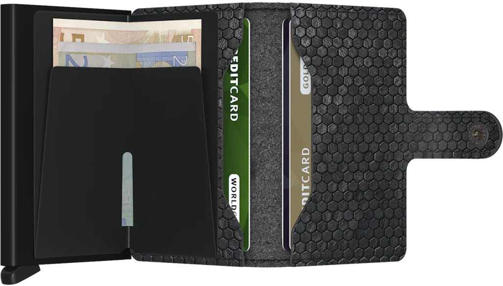 SECRID Miniwallet Hexagon Black RFID Wallet SC4260