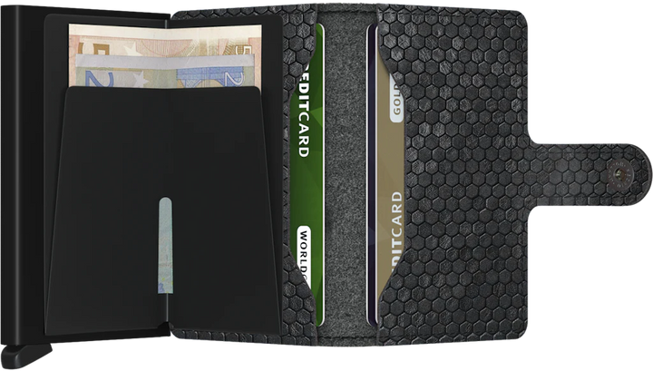SECRID Miniwallet Hexagon Black RFID Wallet SC4260