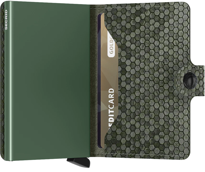 SECRID Miniwallet Hexagon Green RFID Wallet SC4499