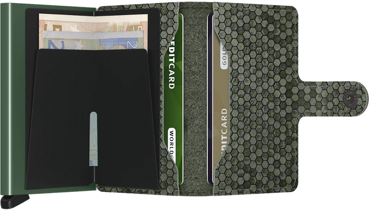 SECRID Miniwallet Hexagon Green RFID Wallet SC4499