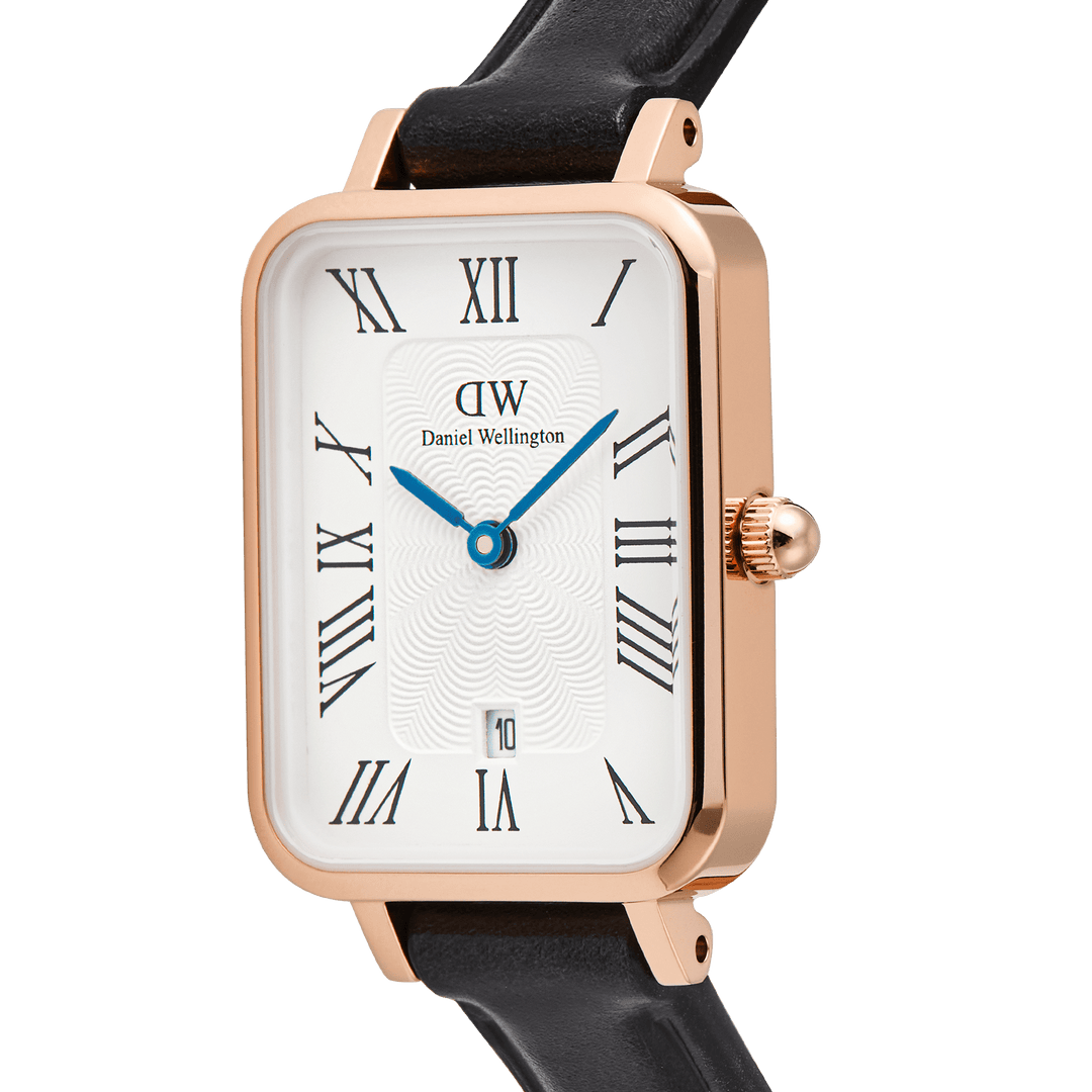 Daniel Wellington Quadro Roman Numerals Date Sheffield Rose Gold