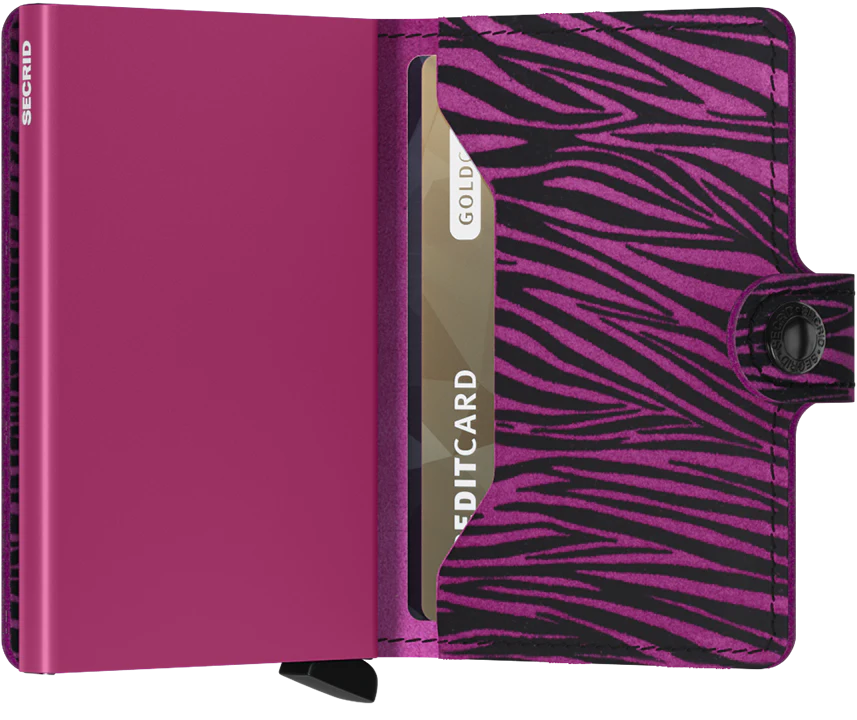 SECRID Miniwallet Zebra Fuchsia RFID Wallet SC4642