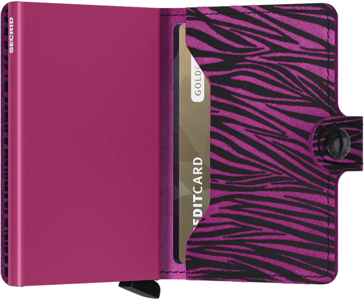 SECRID Miniwallet Zebra Fuchsia RFID Wallet SC4642