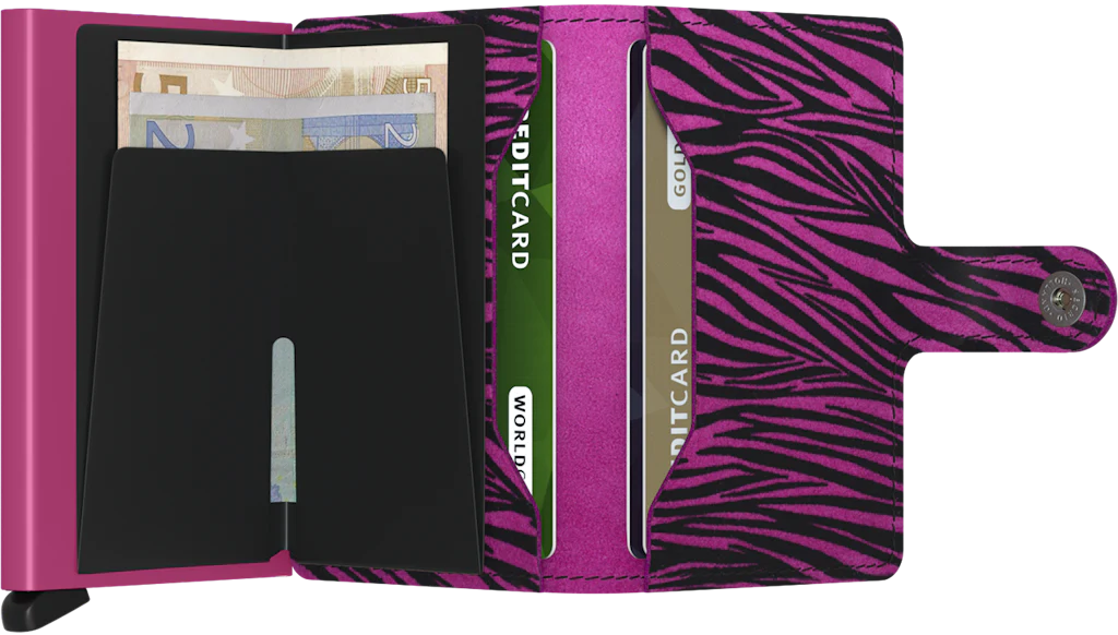 SECRID Miniwallet Zebra Fuchsia RFID Wallet SC4642