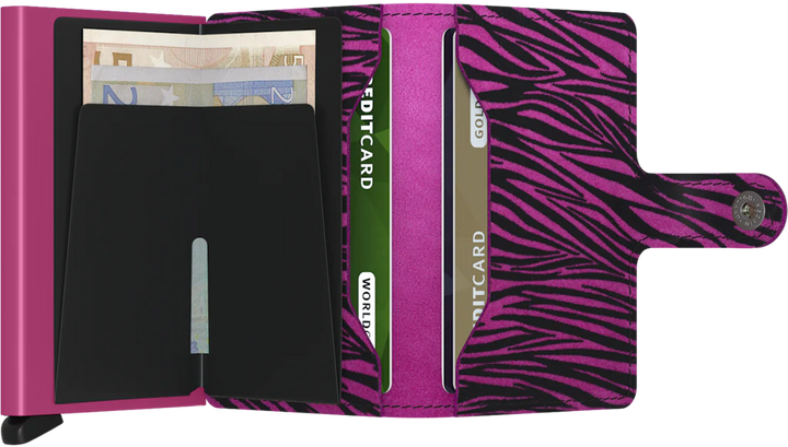 SECRID Miniwallet Zebra Fuchsia RFID Wallet SC4642
