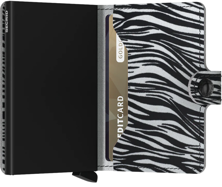 SECRID Miniwallet Zebra Light Grey RFID Wallet SC4635