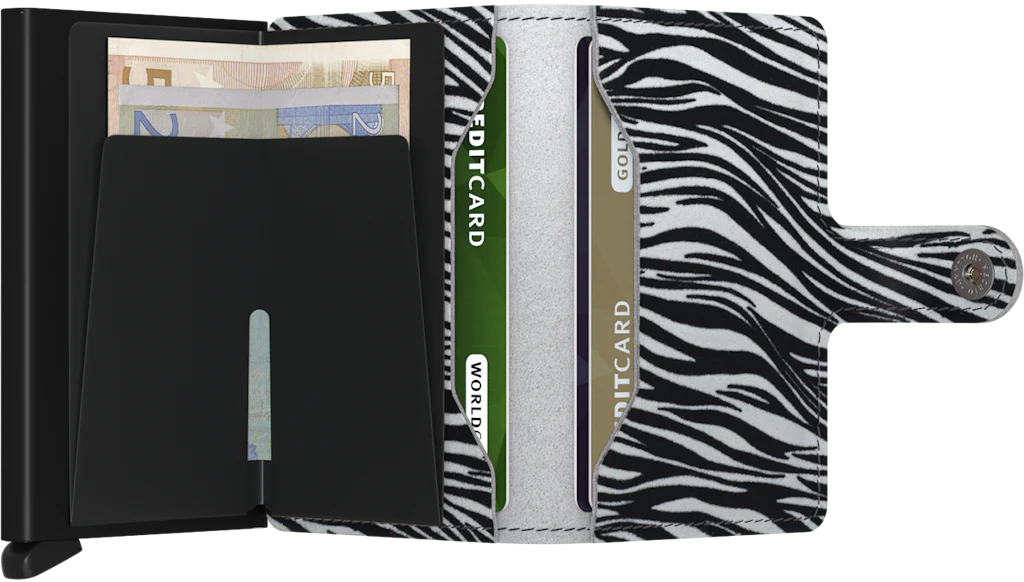 SECRID Miniwallet Zebra Light Grey RFID Wallet SC4635