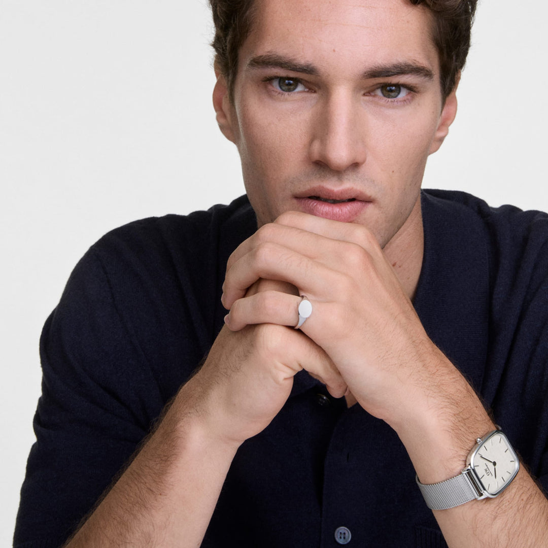 Daniel Wellington Marlon Sterling Linen Watch